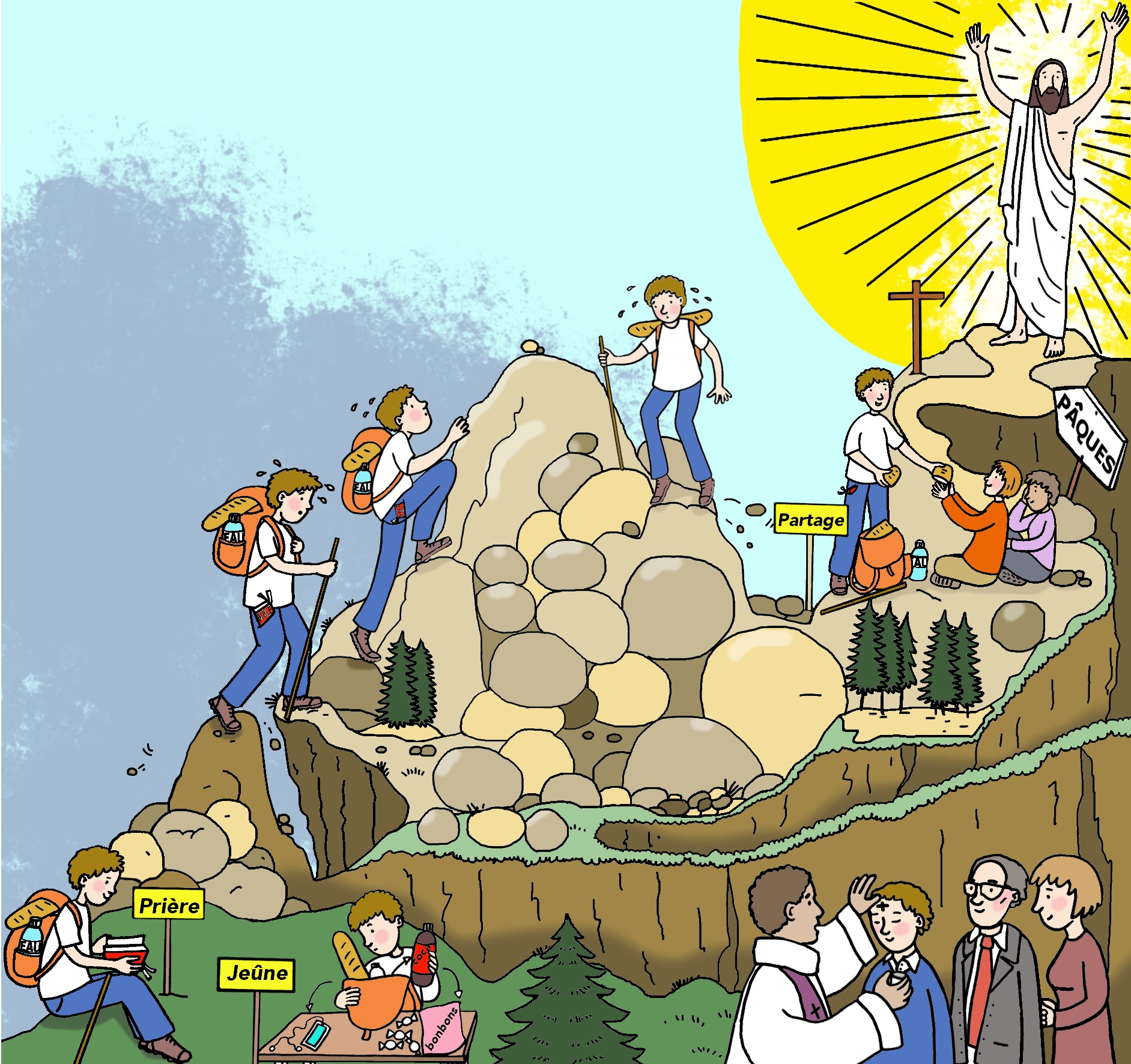 Le Carême - Jésus résiste à la tentation - Catéchisme Emmanuel